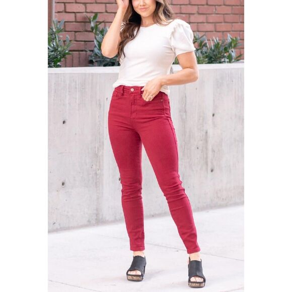 JUDY BLUE Scarlett High Rise Tummy Control Top Skinny, Size 11 - Picture 1 of 6